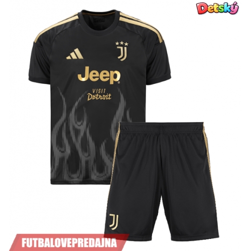 Lacne Dětský Futbalové dres Juventus Andrea Cambiaso #20 2026-27 Krátky Rukáv - Tretina (+ trenírky)